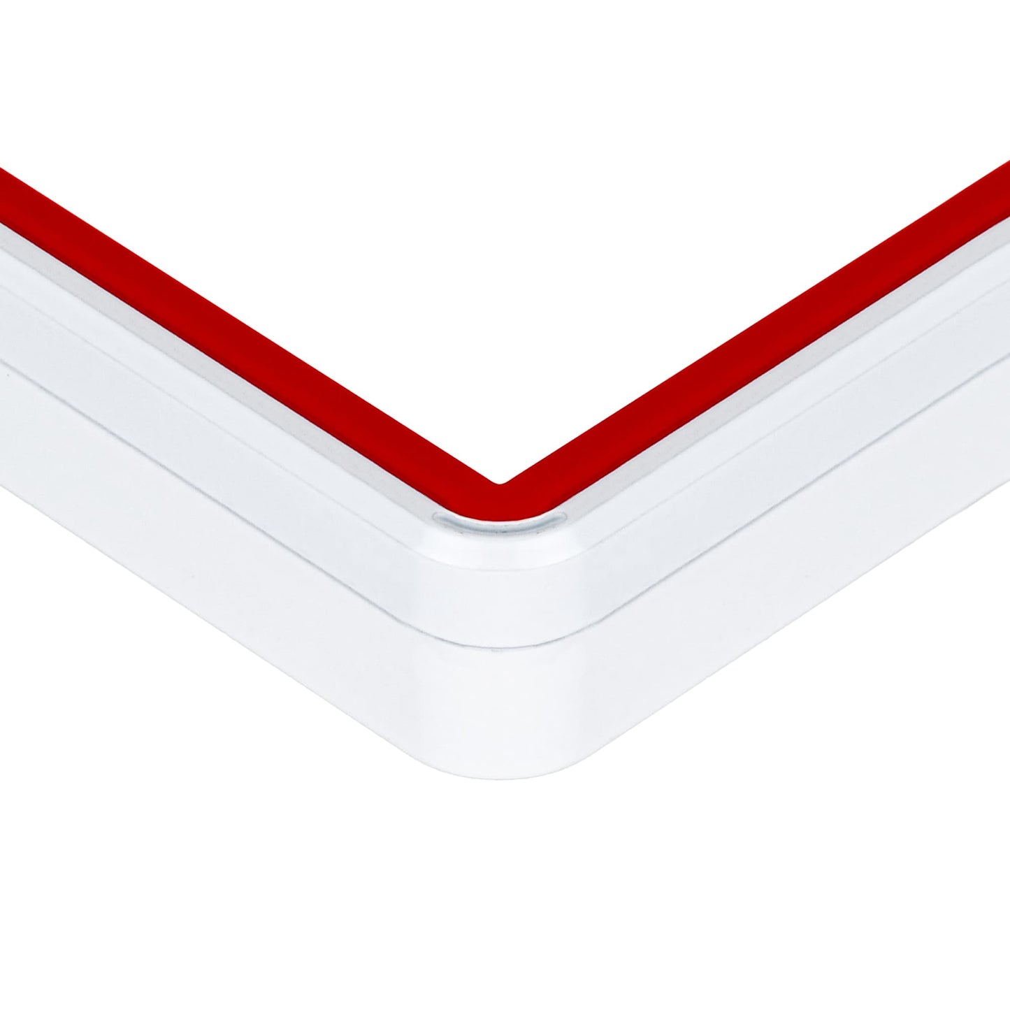 Color Glass Series BGS Standard - White with Red Glass - SM-BGS-WHT-R