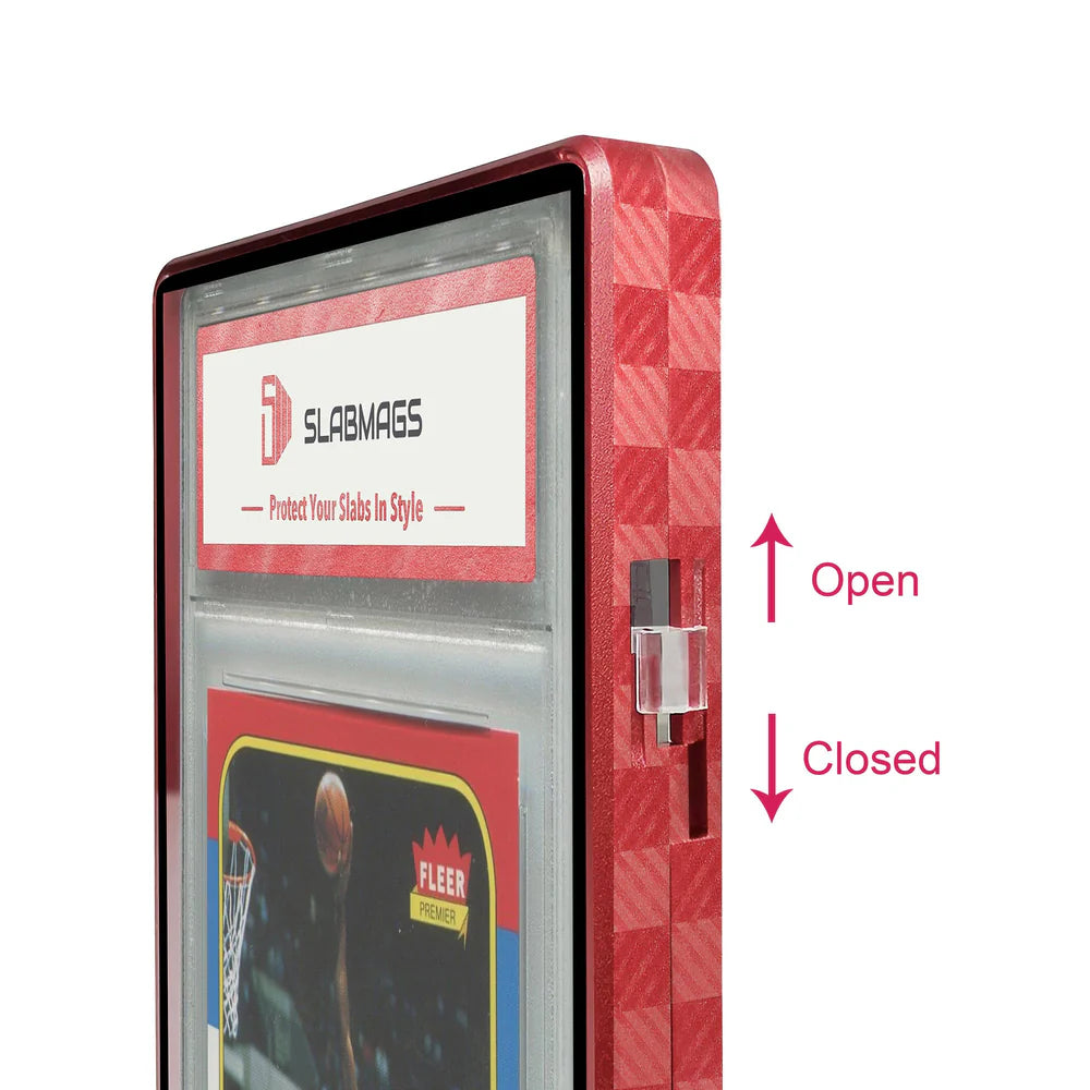 Etched Series Standard PSA Slabmags - Checkered Red - SM-PSA-ET-CK-RED