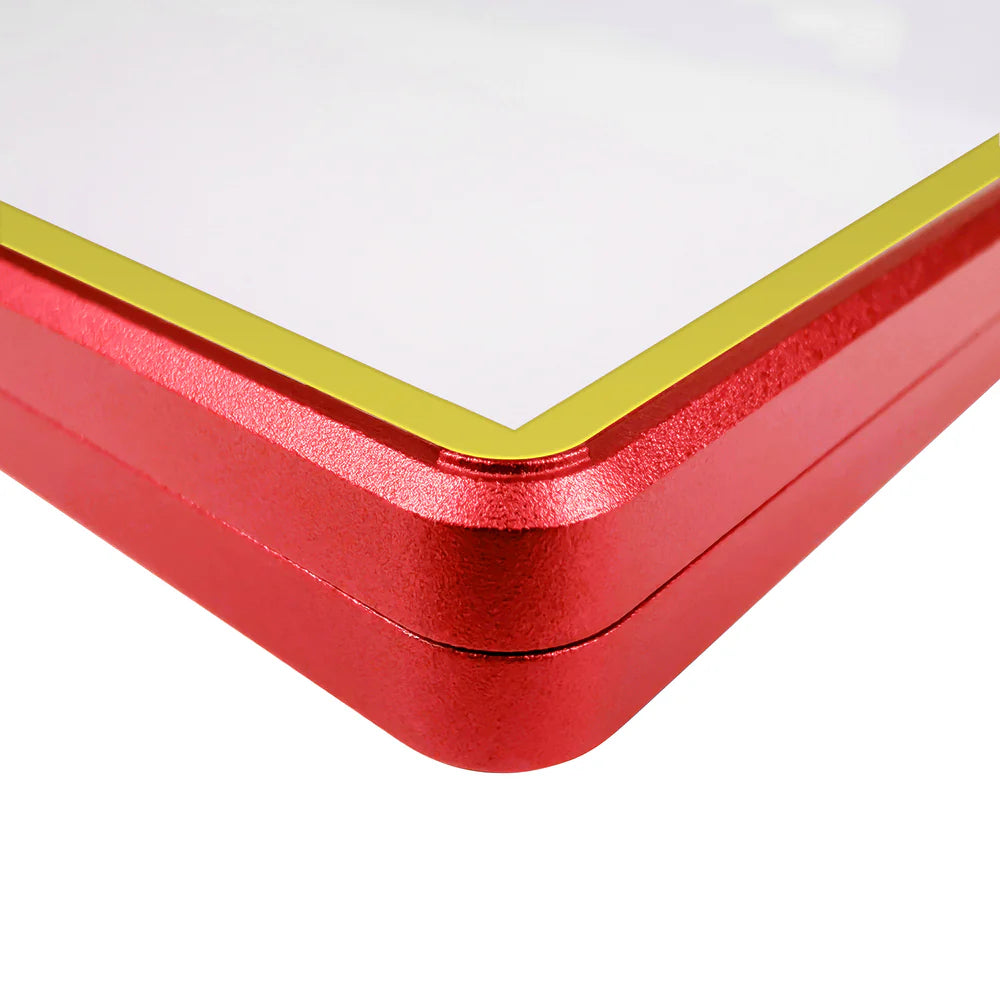 Color Glass Series Standard PSA Slabmags - Red with Yellow Glass - SM-PSA-R-YEL
