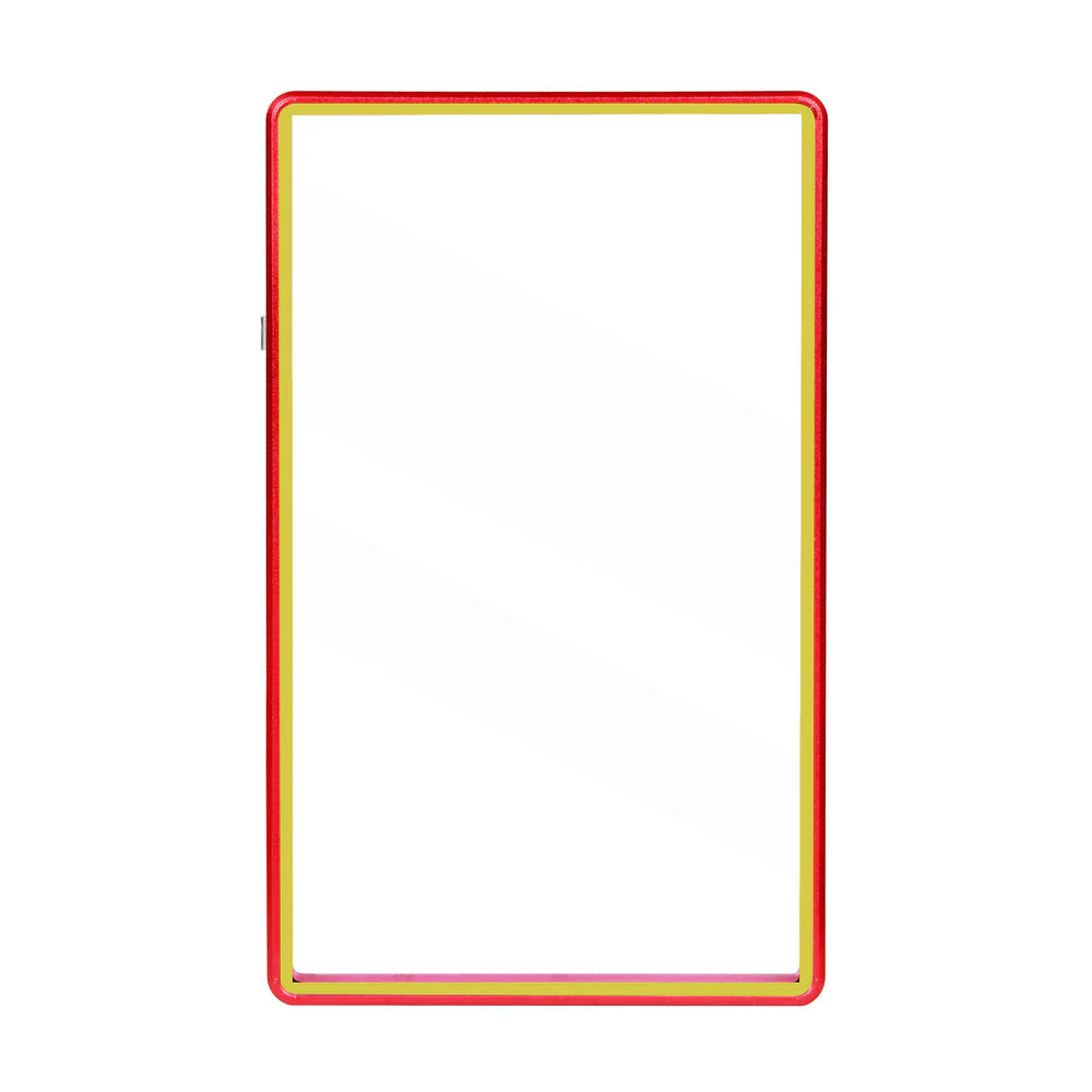 Color Glass Series Standard PSA Slabmags - Red with Yellow Glass - SM-PSA-R-YEL