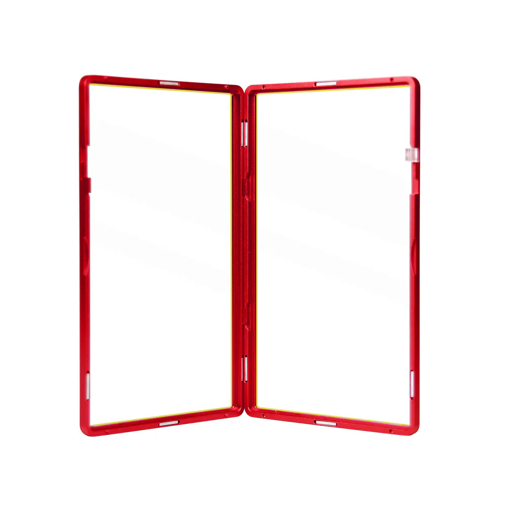 Color Glass Series Standard PSA Slabmags - Red with Yellow Glass - SM-PSA-R-YEL