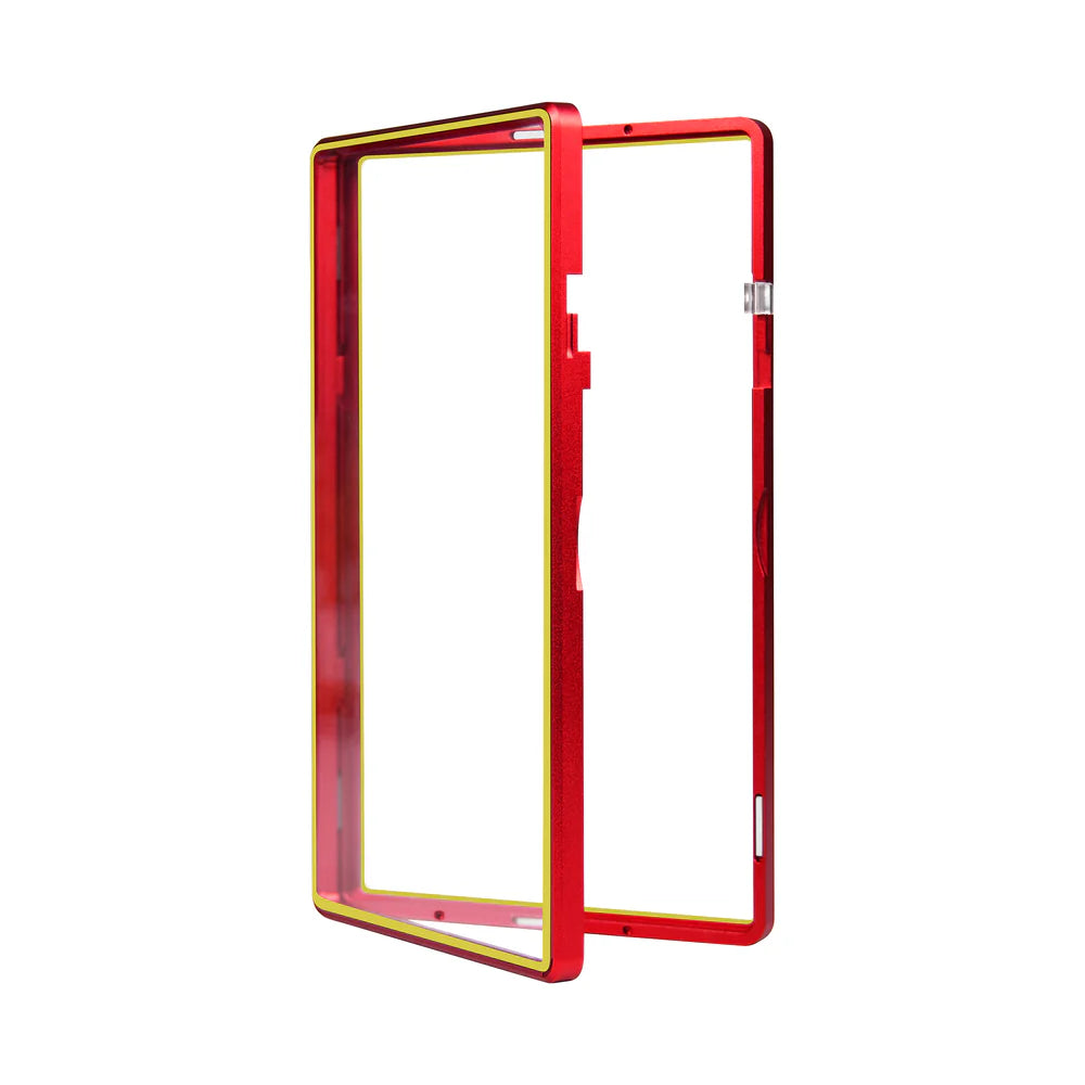 Color Glass Series Standard PSA Slabmags - Red with Yellow Glass - SM-PSA-R-YEL