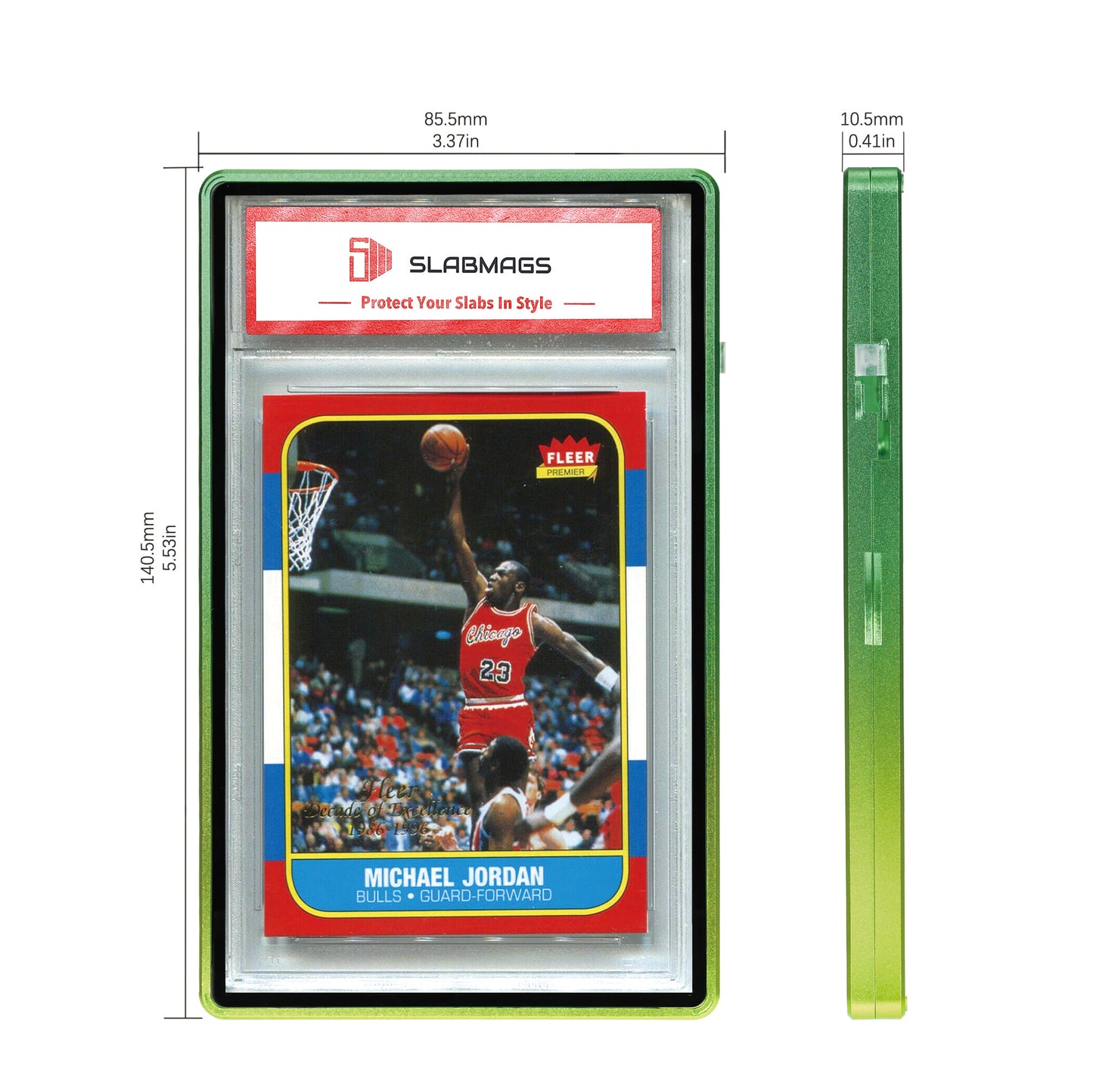 Gradient Series Standard PSA Slabmags - Top Dark Green Bottom Light Green - SM-PSA-TDGRN-BLGRN