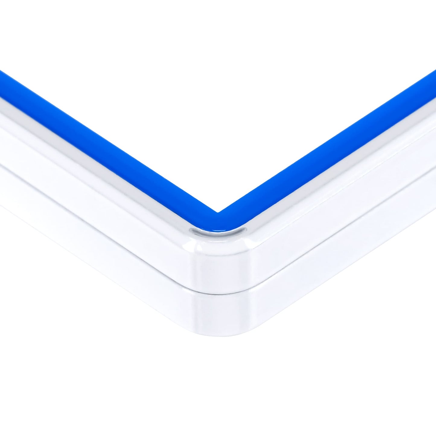 Color Glass Series Standard PSA Slabmags - White with Blue Glass - SM-PSA-WHT-BLU