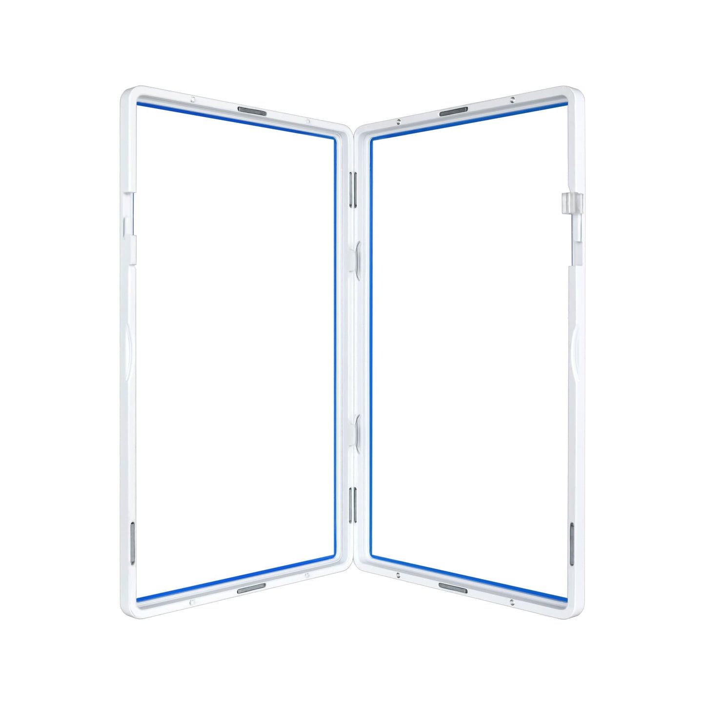 Color Glass Series Standard PSA Slabmags - White with Blue Glass - SM-PSA-WHT-BLU