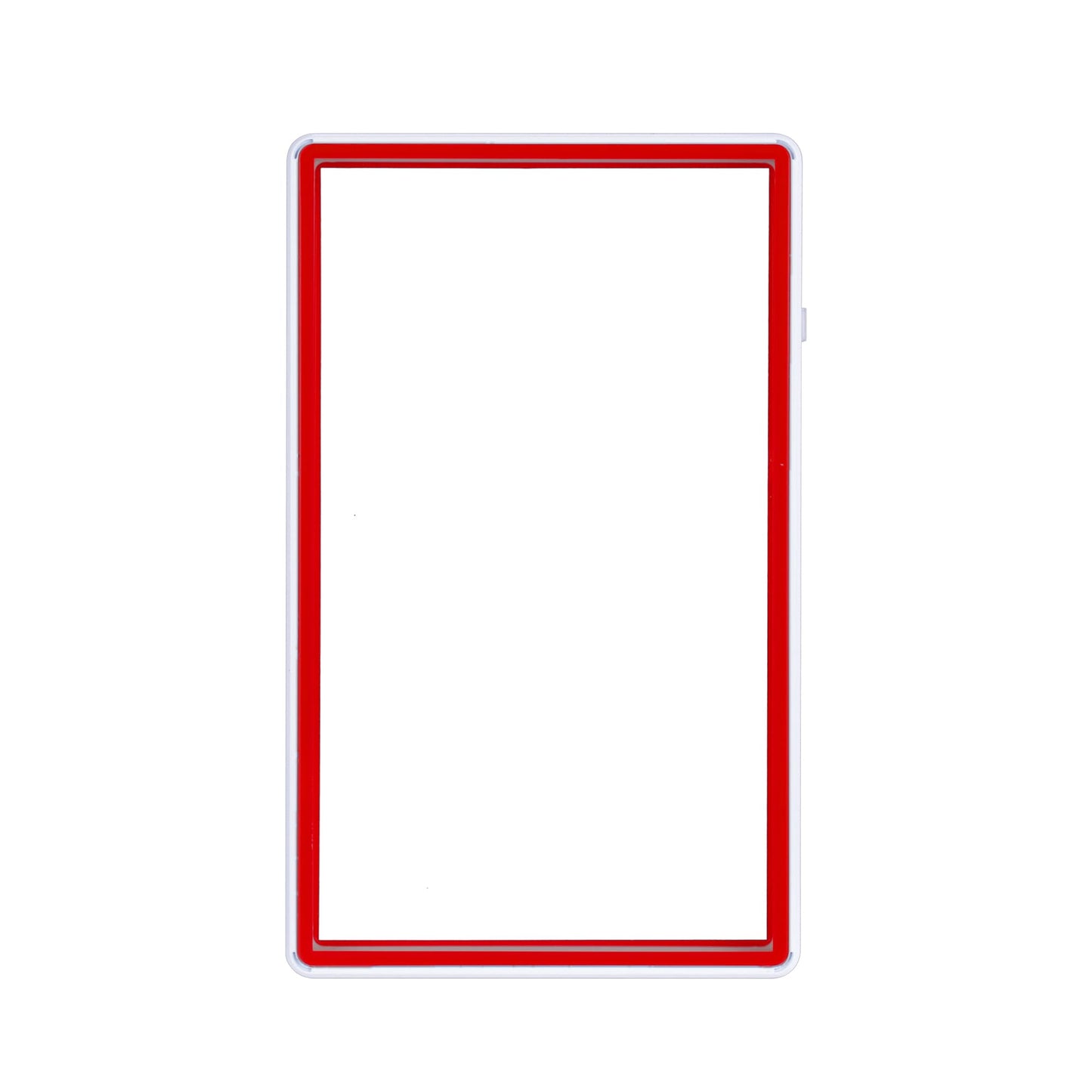 Color Glass Series Standard PSA Slabmags - White with Red Glass - SM-PSA-WHT-R
