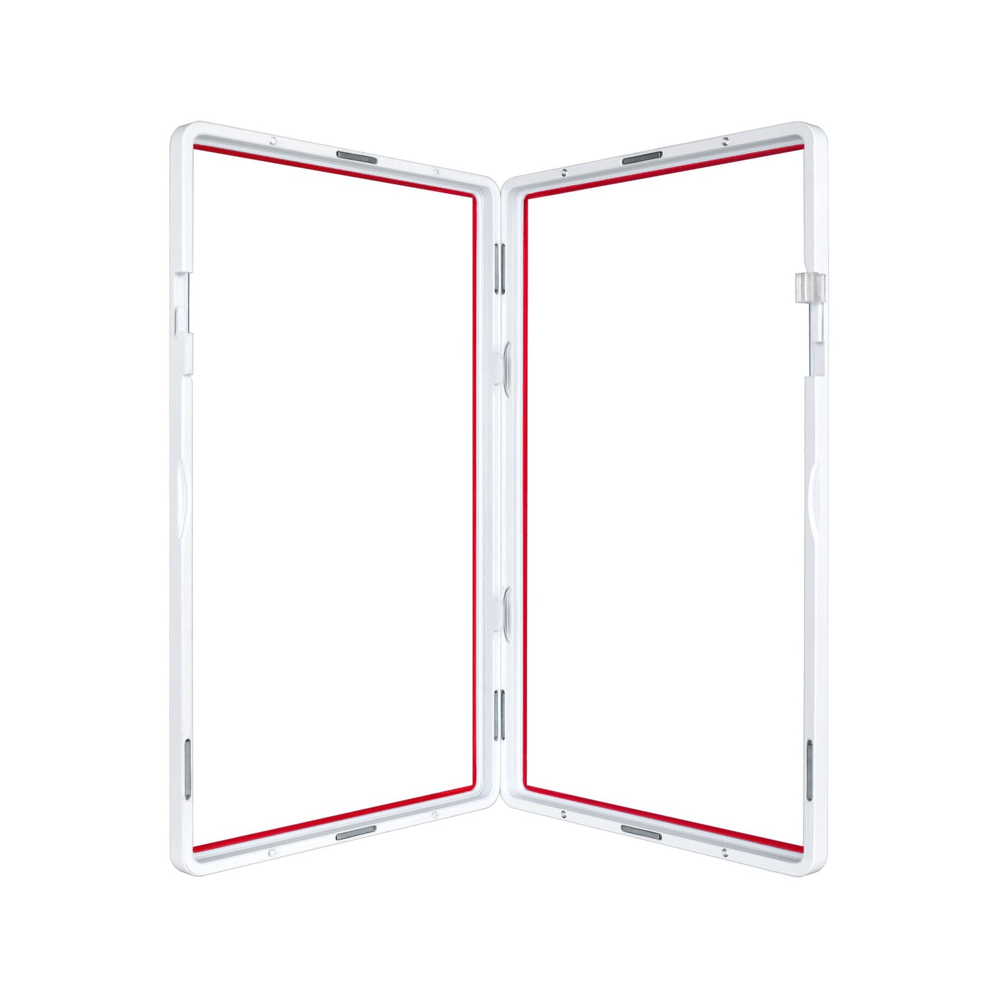 Color Glass Series Standard PSA Slabmags - White with Red Glass - SM-PSA-WHT-R