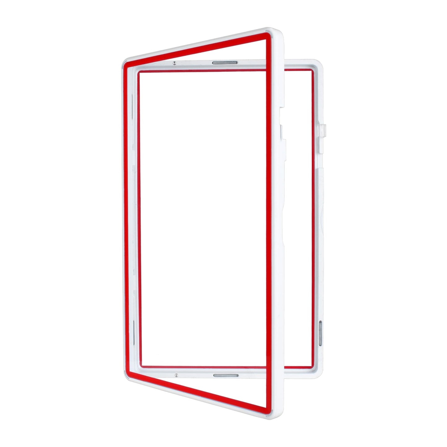 Color Glass Series Standard PSA Slabmags - White with Red Glass - SM-PSA-WHT-R