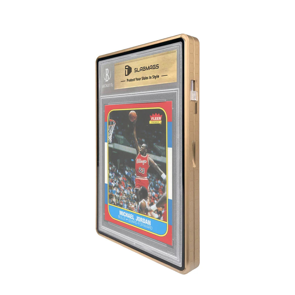 Etched Series Medium BGS Slabmags Case - Snakeskin Gold