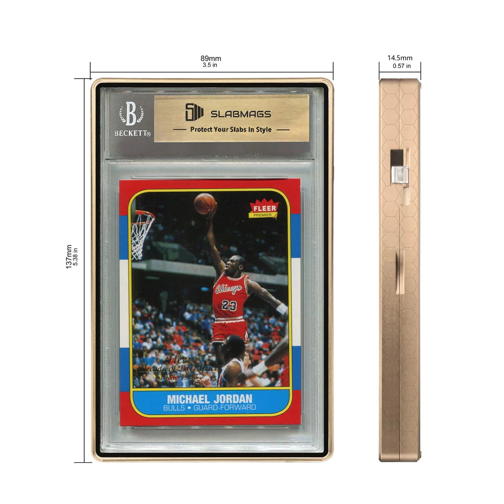 Etched Series Medium BGS Slabmags Case - Snakeskin Gold