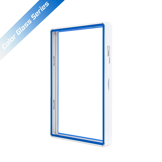 Color Glass Series BGS Standard - White with Blue Glass - SM-BGS-WHT-BLU