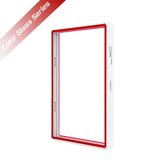 Color Glass Series BGS Standard - White with Red Glass - SM-BGS-WHT-R