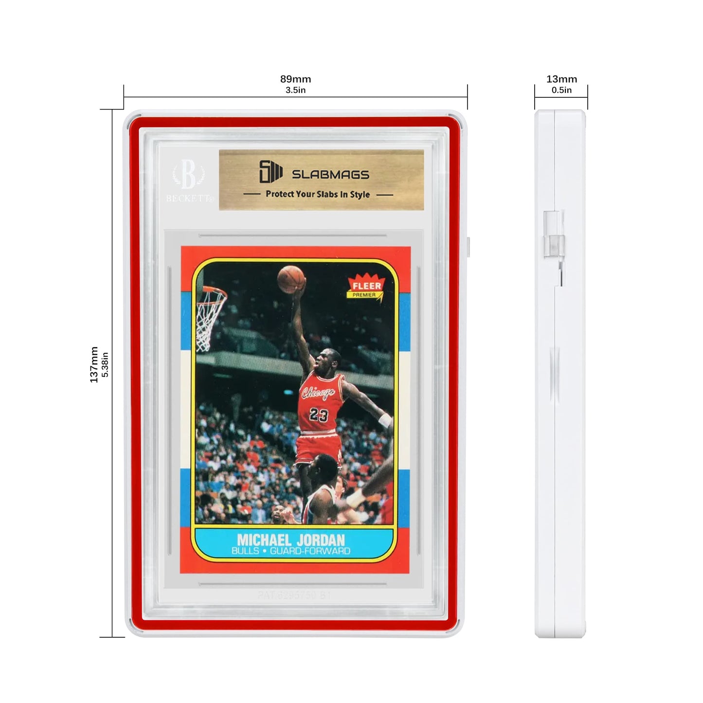 Color Glass Series BGS Standard - White with Red Glass - SM-BGS-WHT-R