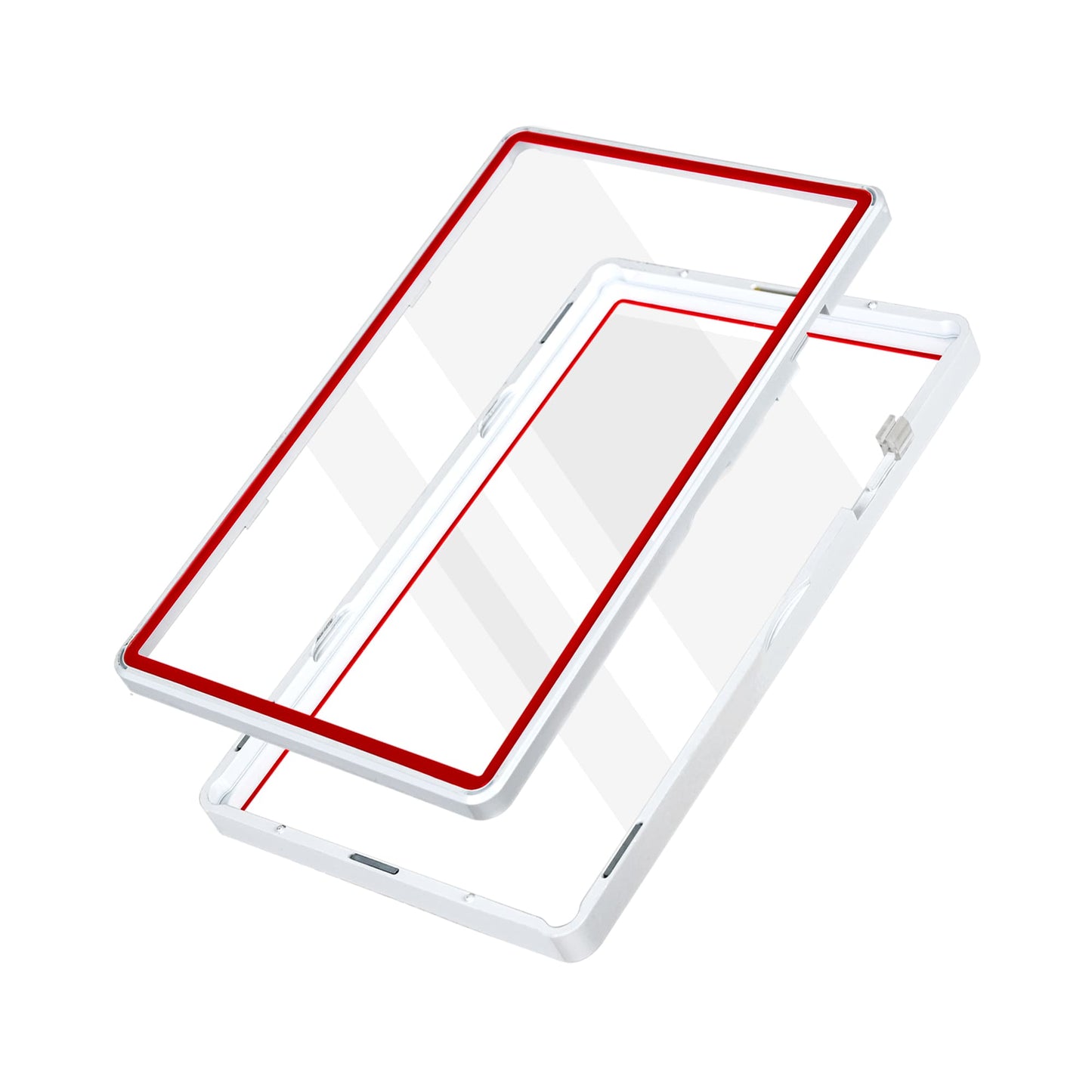 Color Glass Series BGS Standard - White with Red Glass - SM-BGS-WHT-R