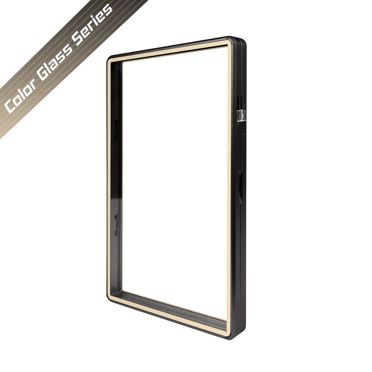Color Glass Series Standard PSA Slabmags Case - Matte Black With Gold Glass Border