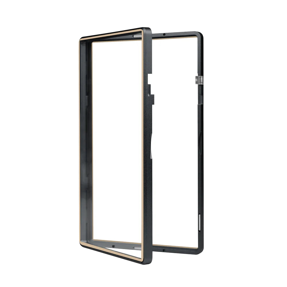 Color Glass Series Standard PSA Slabmags Case - Matte Black With Gold Glass Border