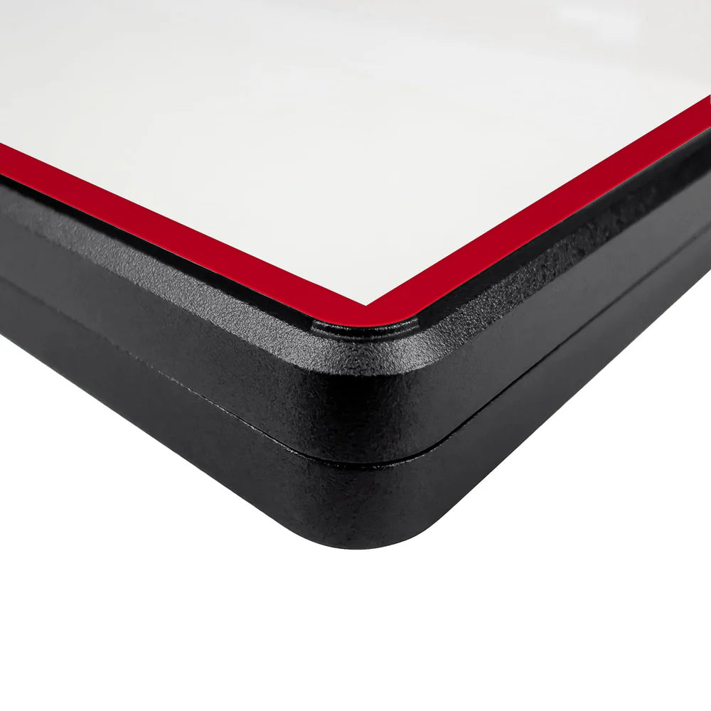 Color Glass Series Standard PSA Slabmags Case - Matte Black With Red Glass Border