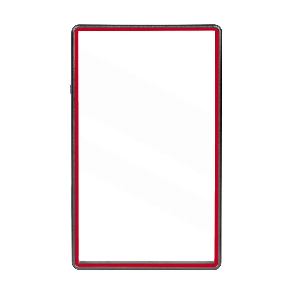 Color Glass Series Standard PSA Slabmags Case - Matte Black With Red Glass Border
