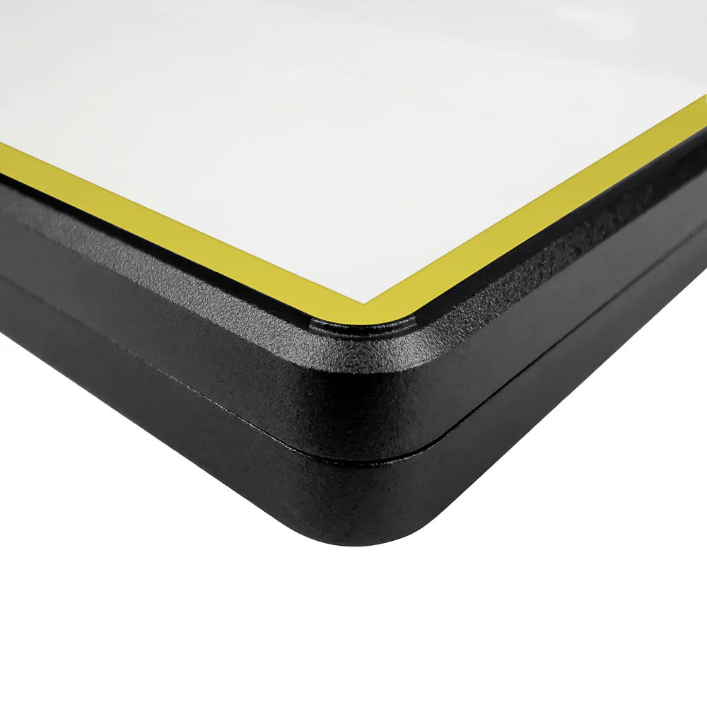 Color Glass Series Standard PSA Slabmags Case - Matte Black With Yellow Glass Border