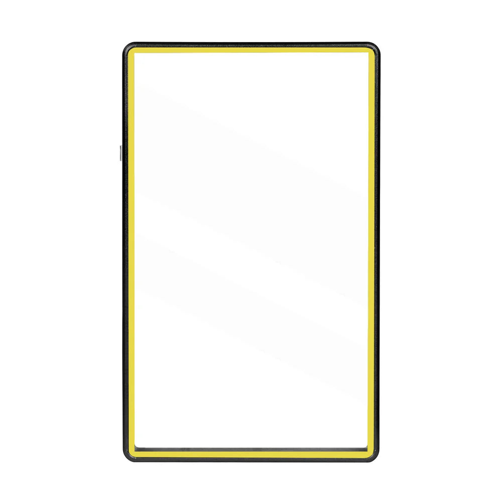 Color Glass Series Standard PSA Slabmags Case - Matte Black With Yellow Glass Border