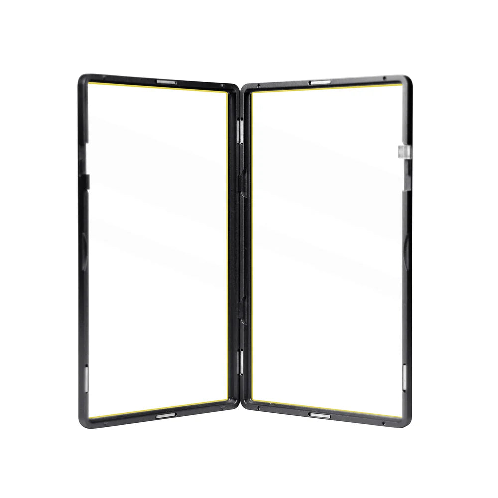 Color Glass Series Standard PSA Slabmags Case - Matte Black With Yellow Glass Border
