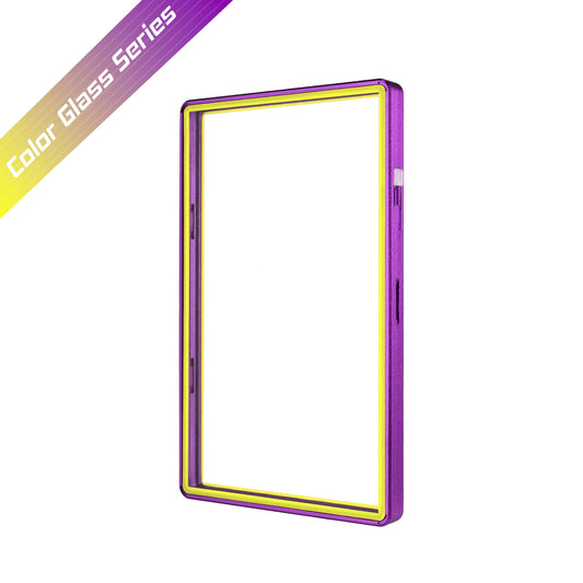 Color Glass Series Standard PSA Slabmags - Purple With Yellow Glass - SM-PSA-PUR-YEL