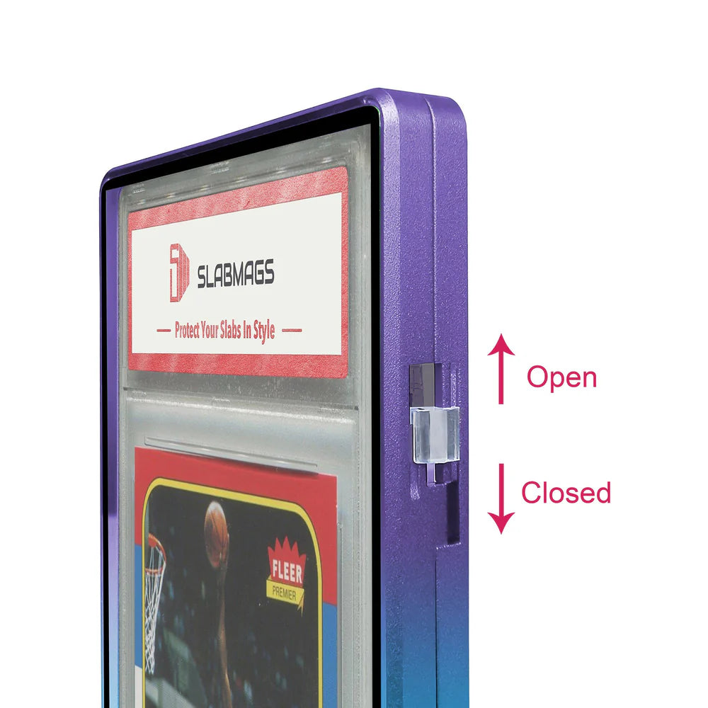 Gradient Series Standard PSA Slabmags Case - Top Purple, Bottom Aqua Blue