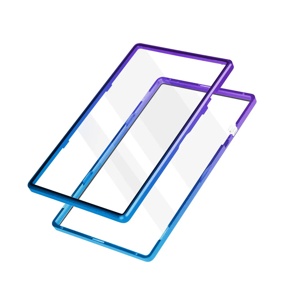 Gradient Series Standard PSA Slabmags Case - Top Purple, Bottom Aqua Blue