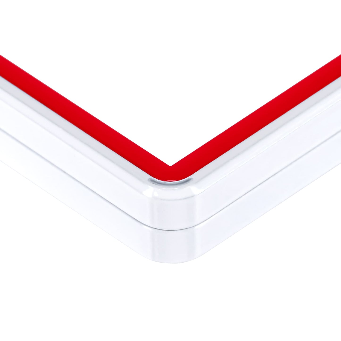 Color Glass Series Standard PSA Slabmags - White with Red Glass - SM-PSA-WHT-R