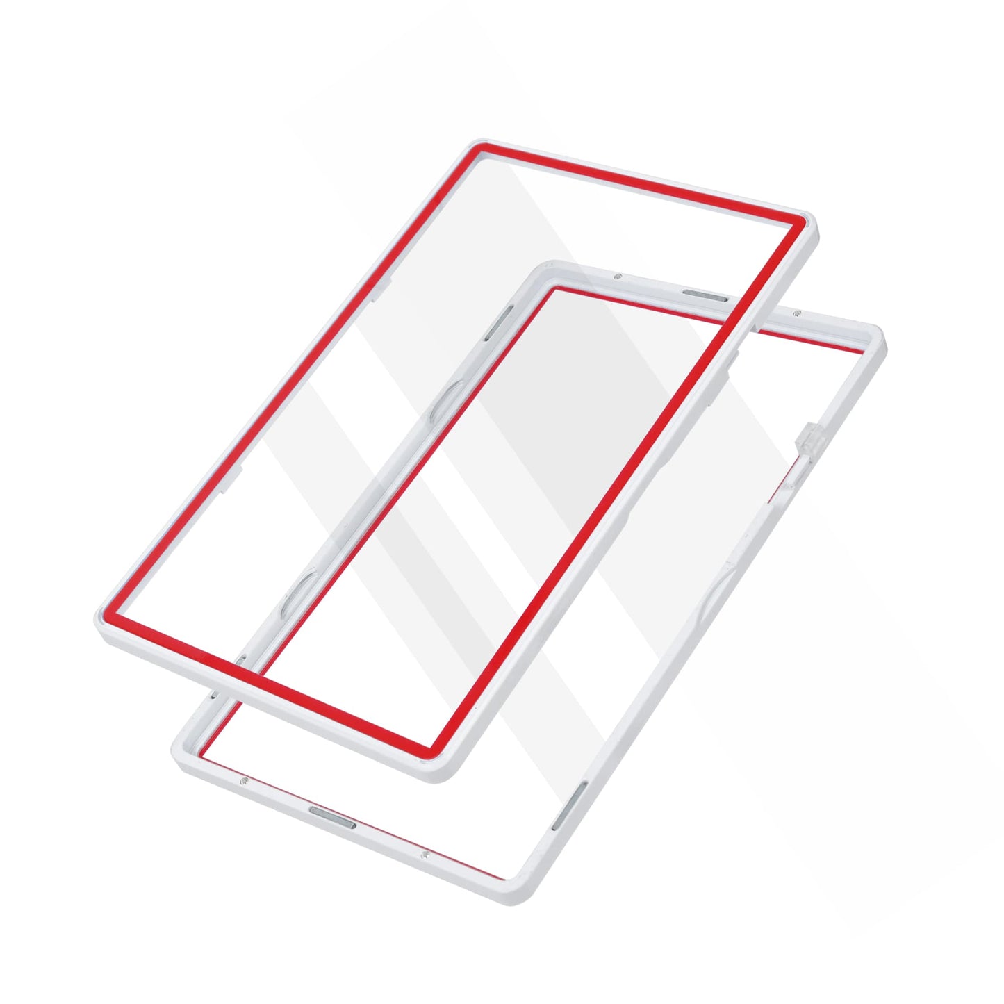 Color Glass Series Standard PSA Slabmags - White with Red Glass - SM-PSA-WHT-R
